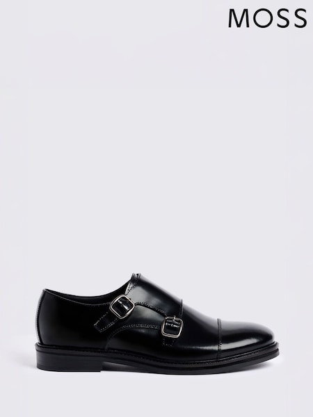 MOSS Black Chunky Double Monk Shoes (G66540) | €113