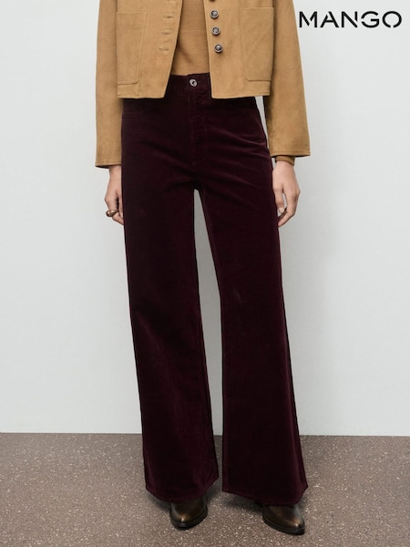 Mango Red Wide Leg Corduroy Jeans (G66594) | €66.50