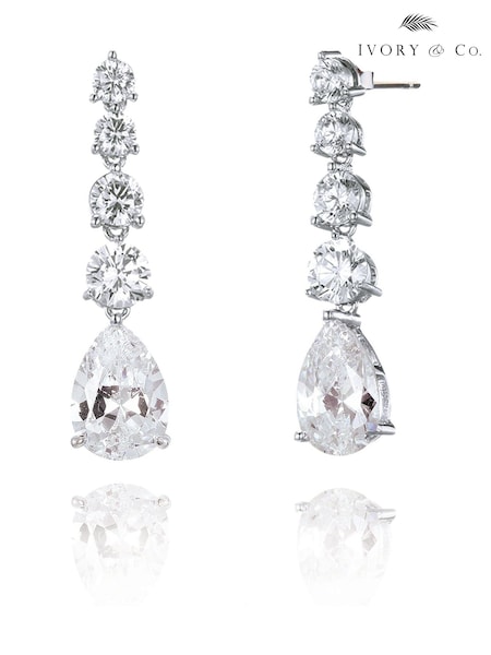 Ivory & Co Silver Tone Porto Earrings (G66631) | €64