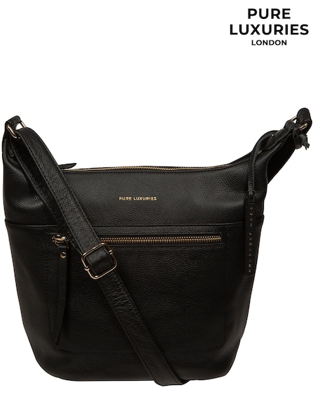 Pure Luxuries London Wittering' Leather Black Shoulder Bag (G66679) | 307 QAR