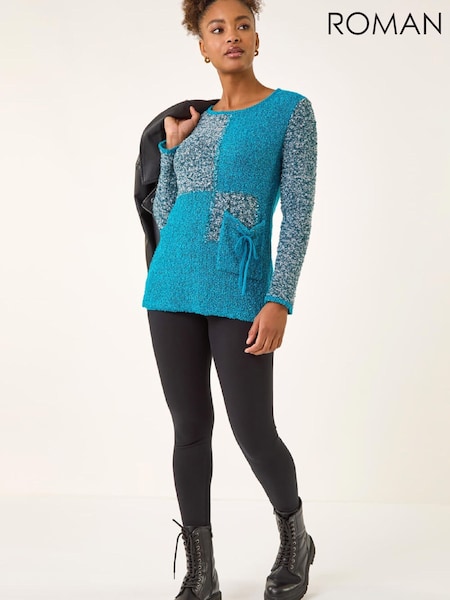 Roman Blue Textured Pocket Knit Jumper (G67069) | €60