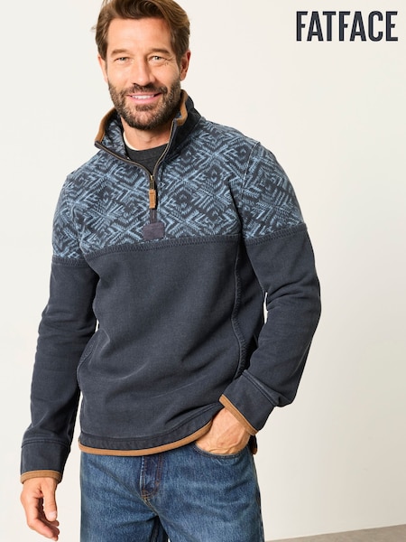 Navy - Regular Fatface Sweat Top
