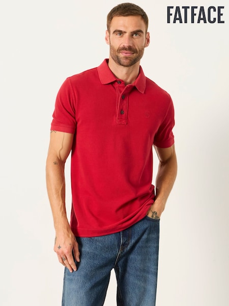 أحمر كرزي - Regular Fatface Short Sleeve Pique Polo Shirt