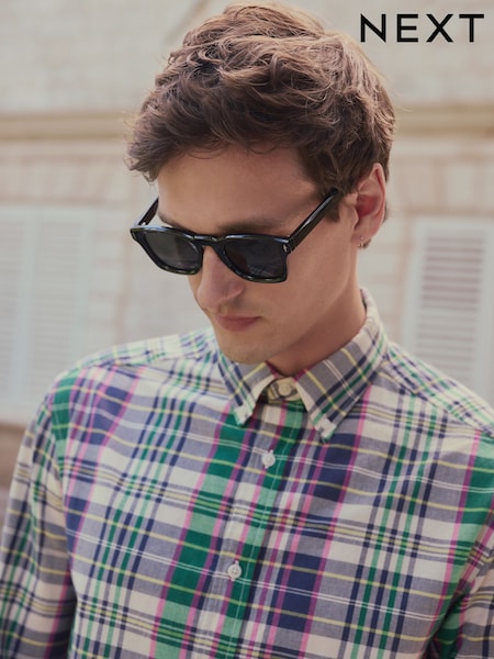 Ecru Madras - Regular Check Long Sleeve Shirt