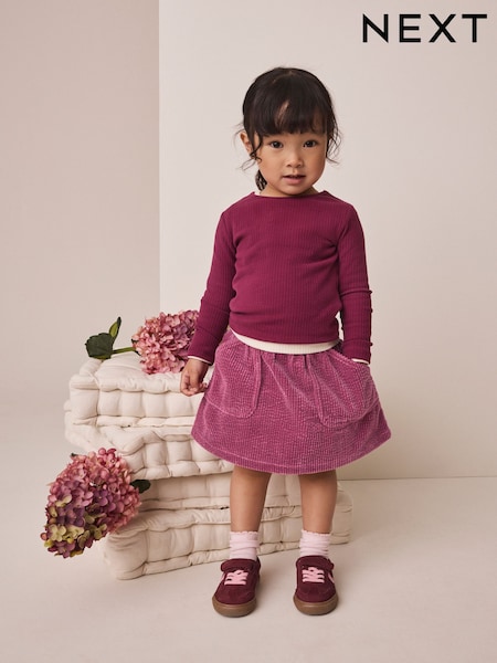 Pink - Cord Skirt (3mths-7yrs)