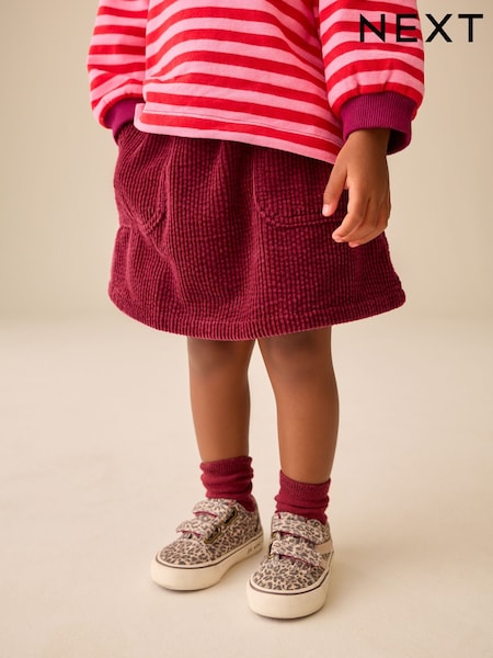Red - Cord Skirt (3mths-7yrs)