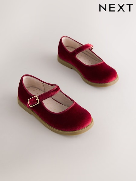 Red - Square Toe Mary Jane Shoes