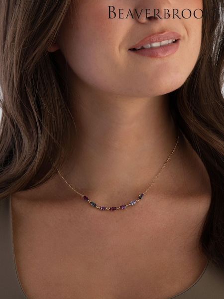 Beaverbrooks 9ct Yellow Gold Gemstone Necklace (G67555) | €1,087
