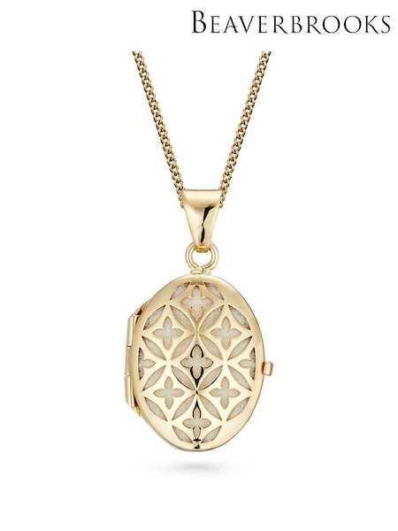 Beaverbrooks 9ct Yellow Gold Plated Locket Pendant (G67563) | €888