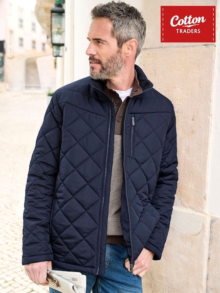 Cotton Traders Blue Showerproof Padded Jacket (G67667) | €69