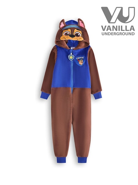Vanilla Underground Blue Paw Patrol Unisex Chase Applique Face Onesie (G67710) | €37