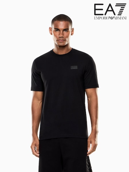 EA7 Logo Black T-Shirt (G67729) | SGD 126