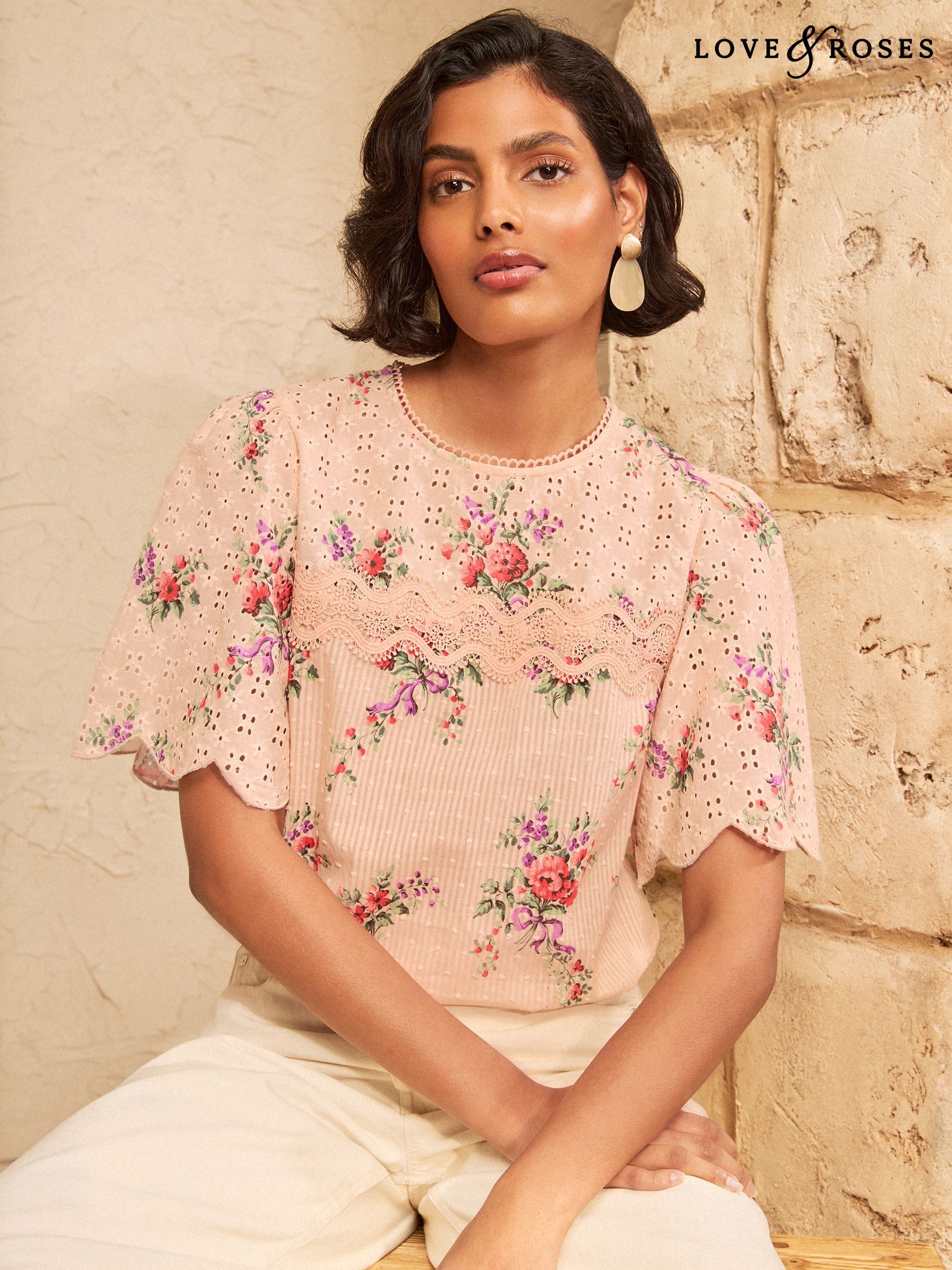 Women's Broderie Blouses | 3/4 Sleeve Blouses | Next USA