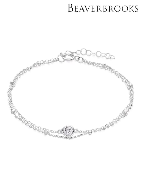 Beaverbrooks Silver Tone Cubic Zirconia Bracelet (G67794) | €41