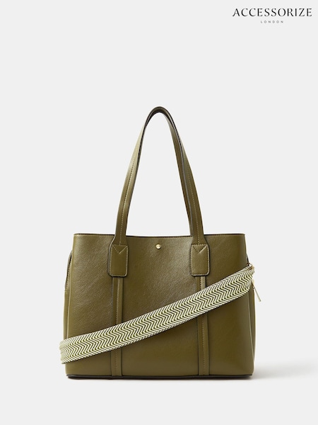 Accessorize Webbing Strap Faux Leather Shoulder Bag (G67900) | ‏294 ر.ق.