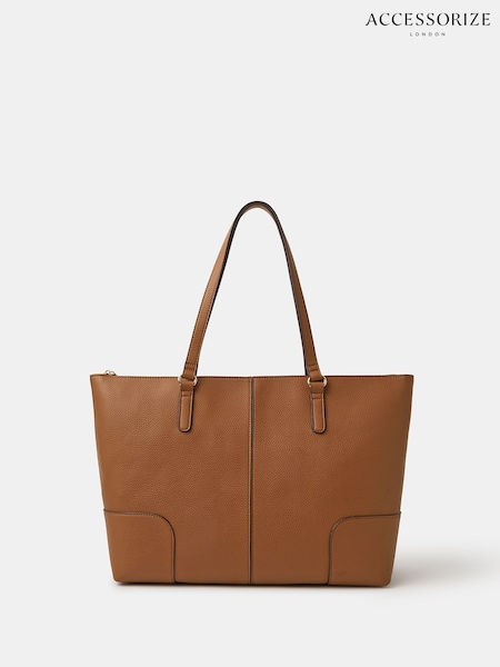 Accessorize Brown Plain Tote Bag (G67926) | €50