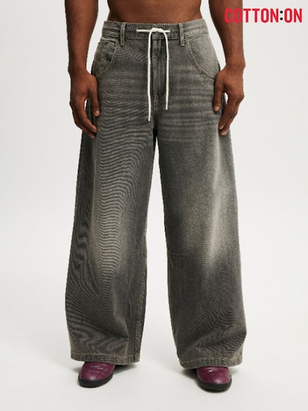 Cotton On Grey Y2K Super Baggy Jeans (G68085) | €80