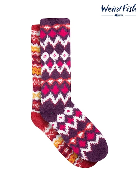 Weird Fish Orange Park Fluffy Socks 2 Pack (G68257) | €26.50