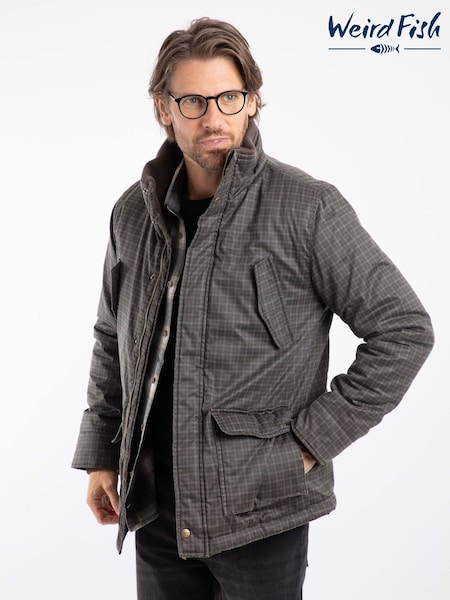 Weird Fish Brown Thunderchief Wadded Field Jacket (G68269) | R$ 1.580