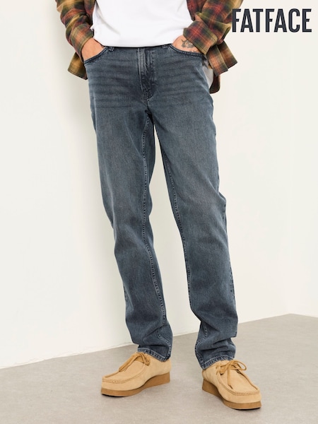 Graphite Grey - Regular Fatface Slim Fit Jeans