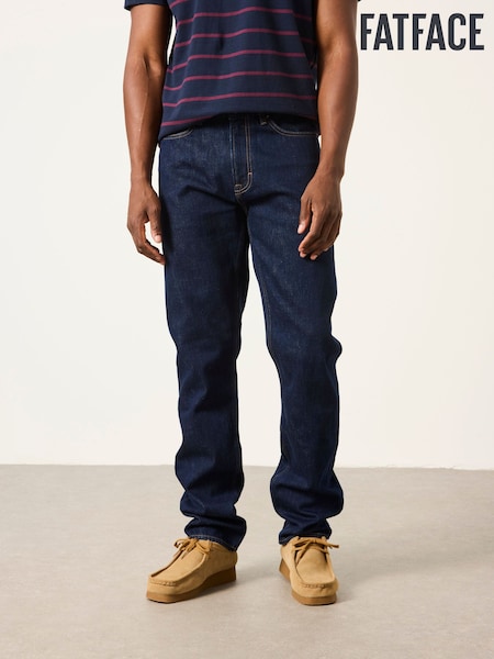 Dark Navy - Straight Fit Fatface Straight Fit Selvedge Jeans