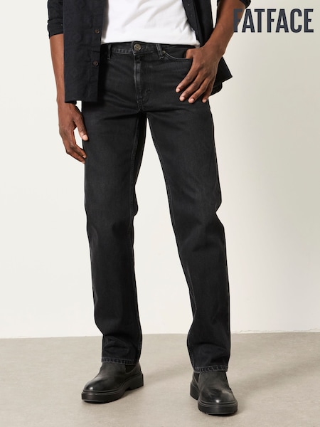 Dark Grey - Regular Fatface Straight Fit Jeans