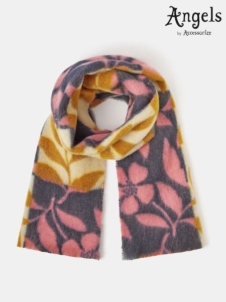 Accessorize Pink Floral Knitted Blanket Scarf (G68338) | €32