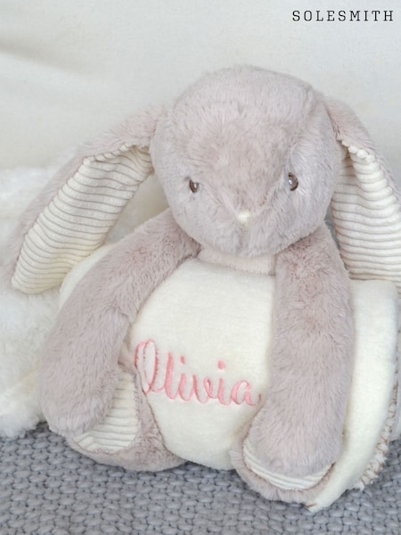 Solesmith Personalised Embroidered Bunny and Blanket Set (G68607) | €48