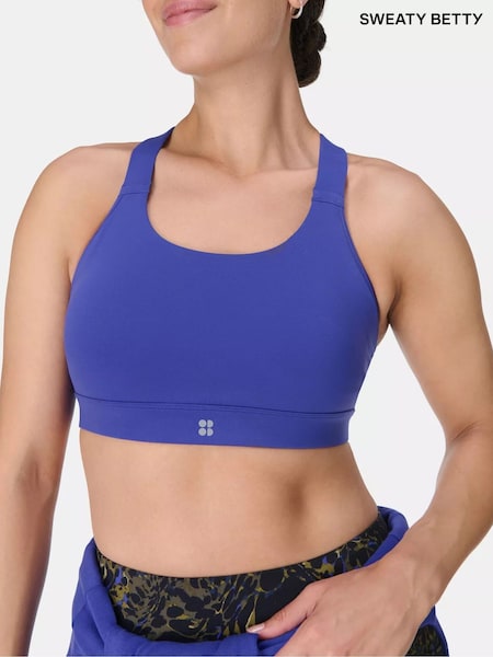 Sweaty Betty Blue Power Medium Support Seam-Free Bra (G68697) | €60