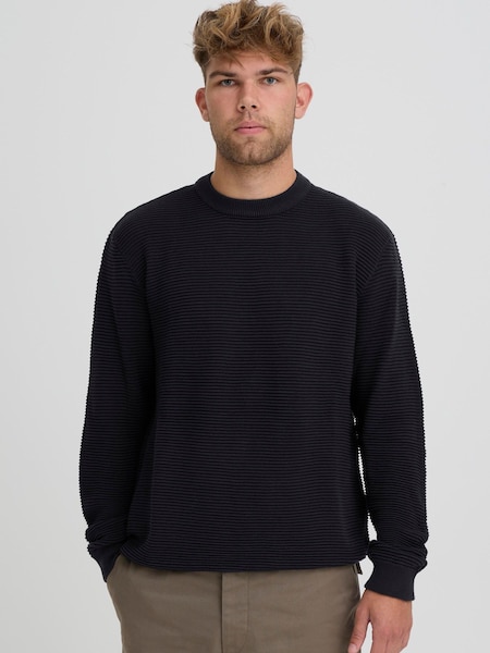 !Solid Black Regular Fit Long Sleeve Pullover Jumper (G68700) | €58
