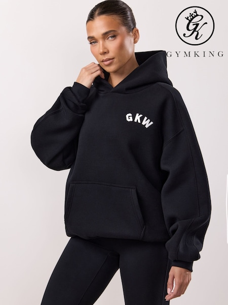 Gym King Black Inspire Oversized Hoodie (G68801) | €73