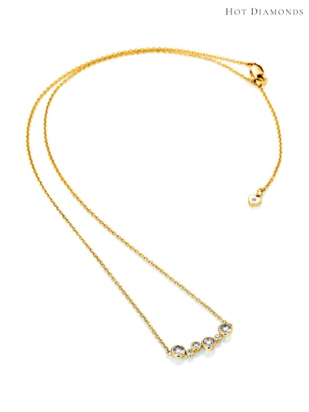 Hot Diamonds Gold Tone HD X GEM Tender Necklace (G68870) | 572 QAR