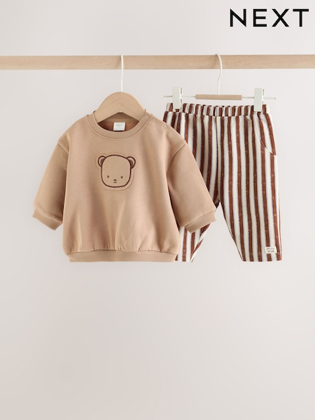 Chocolate Brown Bear - Baby Set Sweat Top And Trousers (0mths-2yrs)