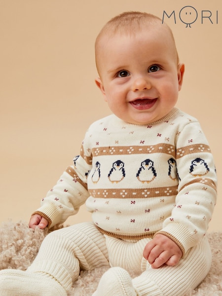 MORI Penguin Fair Isle Knitted Jumper (G69187) | ‏221 ر.ق. - ‏236 ر.ق.