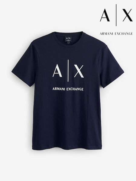Armani Exchange Blue Slim Fit Logo T-Shirt (G69193) | €72