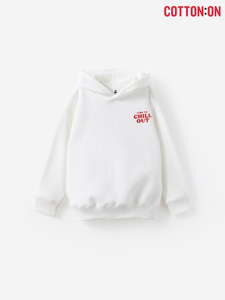 Cotton On White Sammy Oversized Hoodie (G69222) | R$ 225
