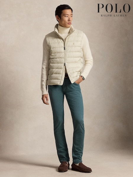 Natural - Regular Polo Ralph Lauren Woven Puffer Gilet