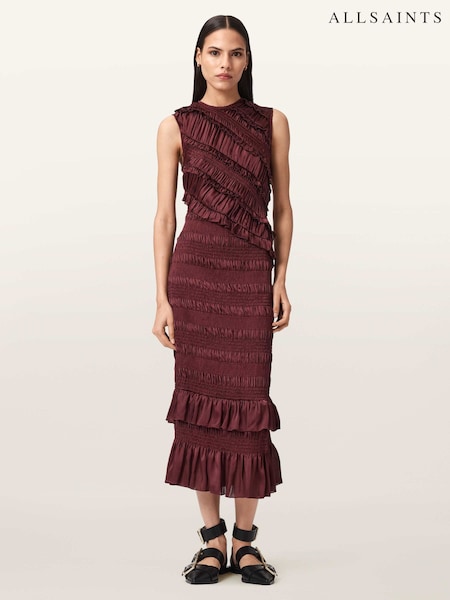 AllSaints Red Nyla Dress (G69335) | R$ 2.160