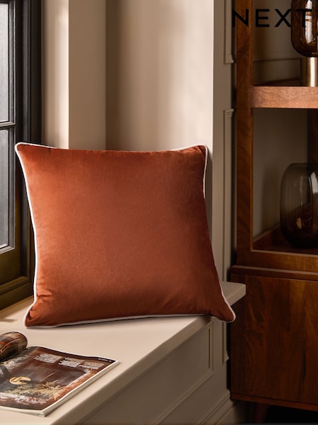 Matte Velvet Contrast Pipe Cushion