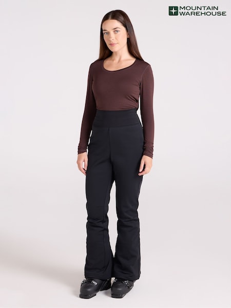 Mountain Warehouse Black Afley Womens Wide Leg Ski Leggings (G69633) | 562 SAR