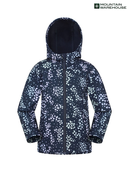 Mountain Warehouse Blue Exodus Kids Printed Water-Resistant Softshell Jacket (G69645) | 130 QAR