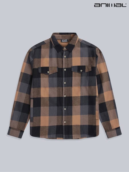 Brun - Animal Seth Fleece Bonded Shacket (G69703) | kr1 180