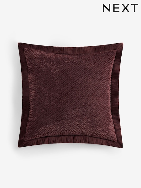 Weave Chenille Fringe Cushion