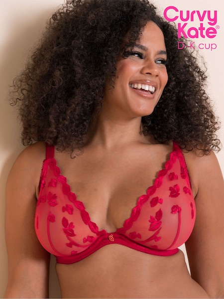 Curvy Kate Red Pucker Up Deep Plunge Bra (G69831) | AED186