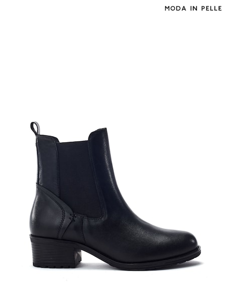 שחור - Moda in Pelle Bodhi Block Heel Chelsea Boots (G69847) | ‏598‏₪