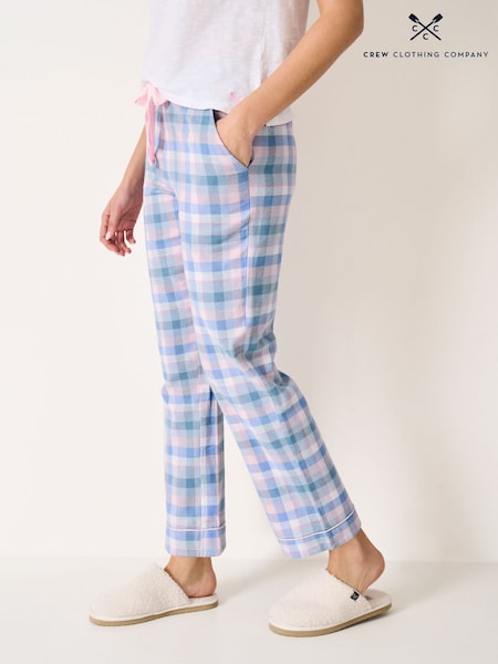 Crew Clothing Blue Cotton-Flannel Pyjamas Bottoms (G70000) | 203 QAR