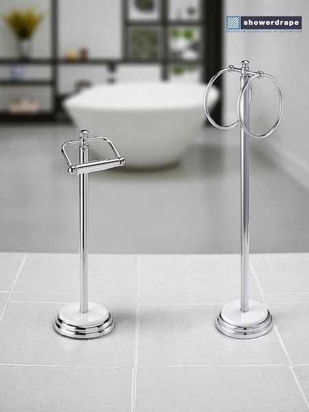 Showerdrape Opera 2 Piece Toilet Roll Holder & Towel Ring (G70078) | 120 €