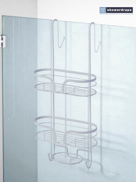 Showerdrape White Dante Hanging Shower Caddy (G70080) | $36