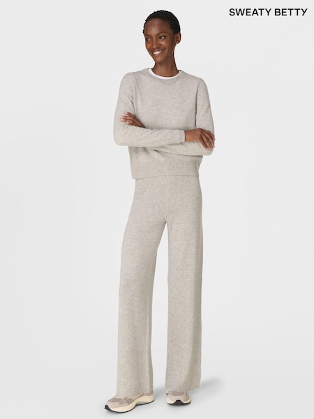 Sweaty Betty Grey Cashmere Crew Neck Jumper (G70088) | €191