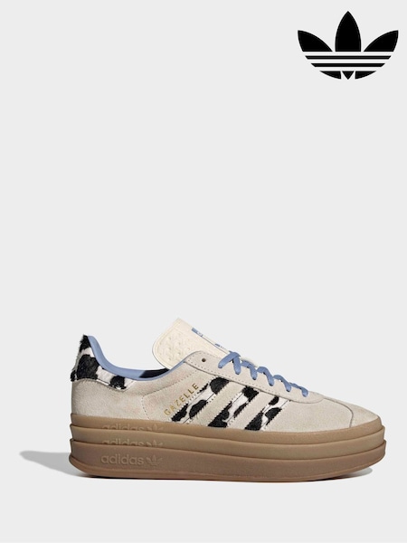 White - Adidas Originals Gazelle Bold Trainers